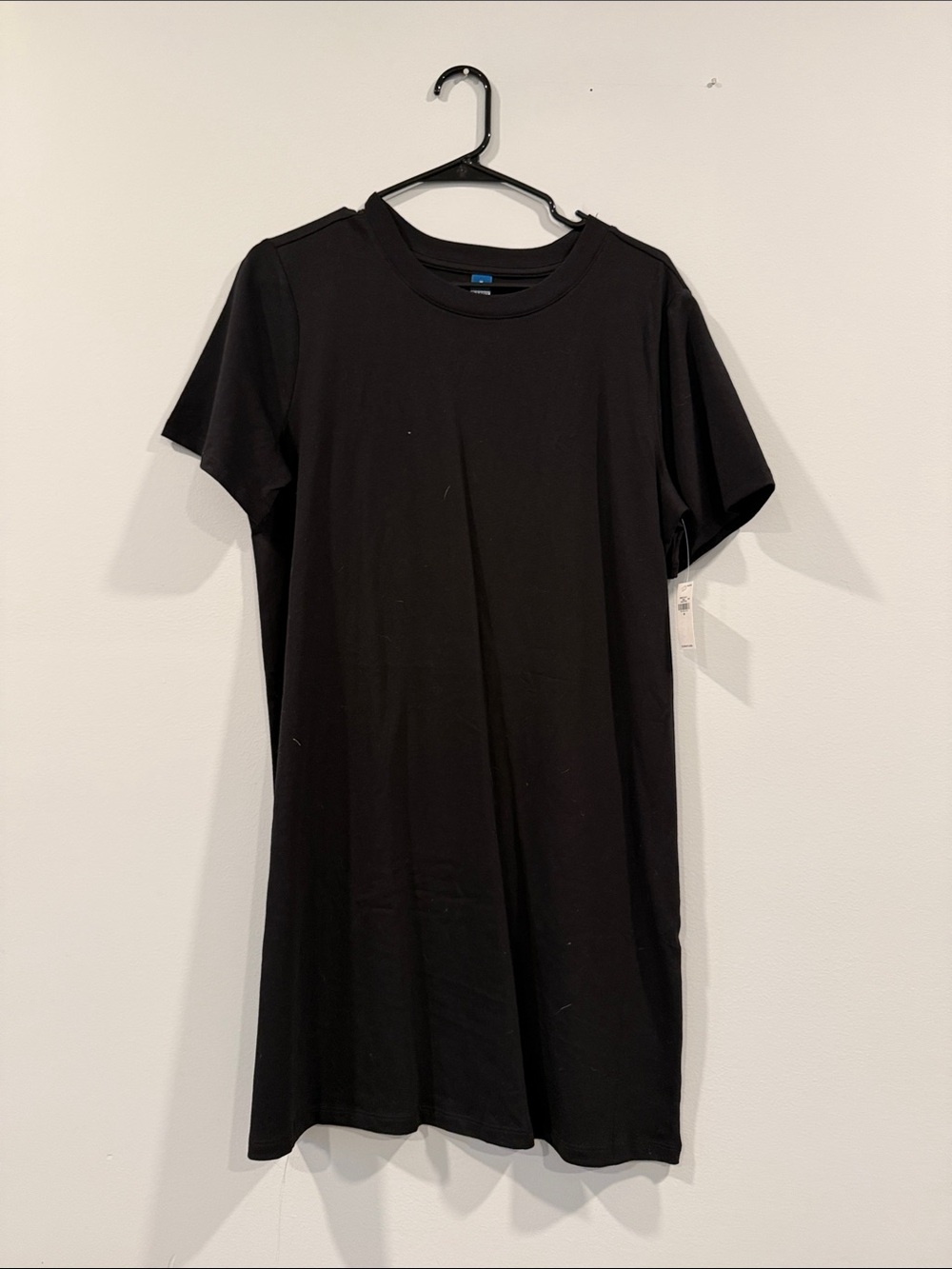 Black Short Sleeve Dress - Casual Tee Dress